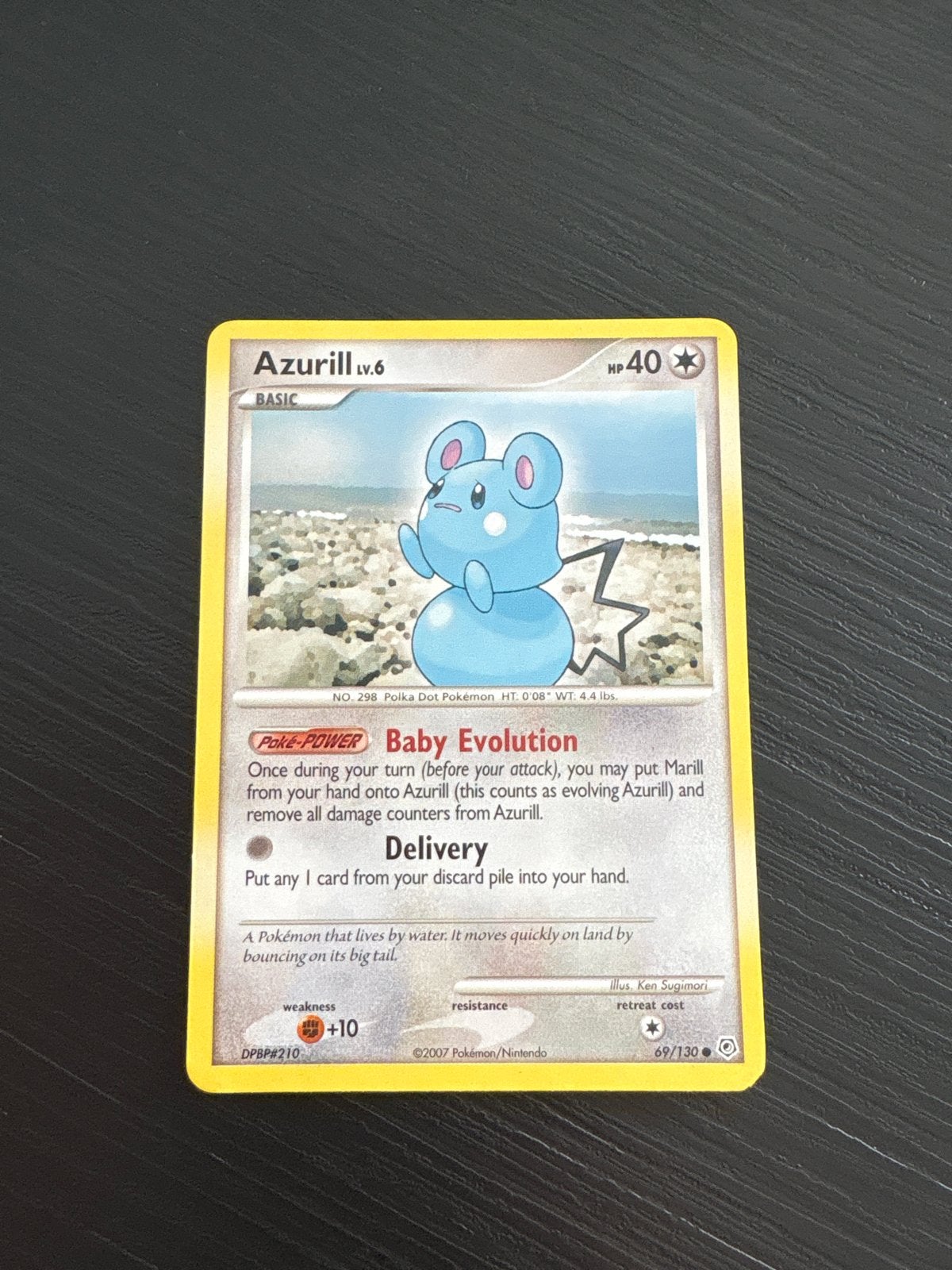 Azurill Lv.6 Pokémon kaart (69/130), Ophalen of Verzenden, Gebruikt, Losse kaart