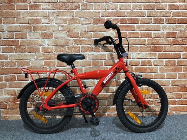 Bike Fun Booster 16” jongensfiets rood, Ophalen, Zo goed als nieuw, Terugtraprem, 16 tot 20 inch