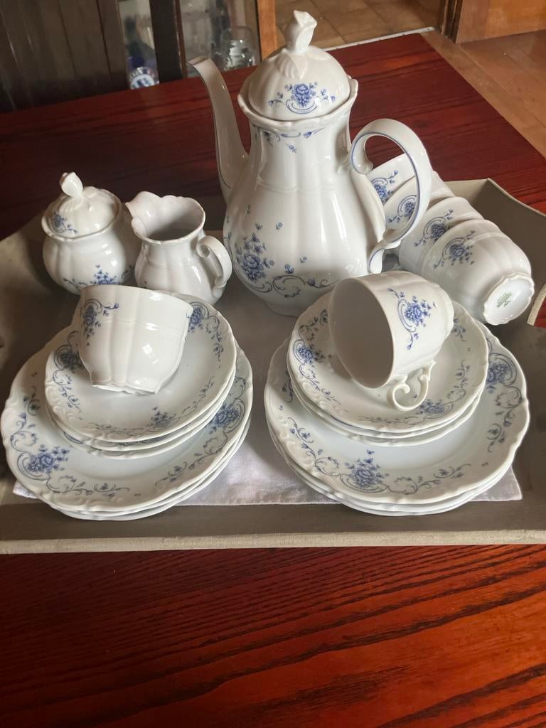 Mitterteich Bavaria Porseleinen Koffie-/Theeservies, Antiek en Kunst, Antiek | Servies compleet, Ophalen