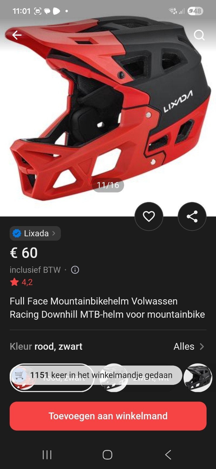 Mountainbikehelm / motorcrosshelm /bmxhelm, Fietsen en Brommers, Fietsaccessoires | Fietshelmen, Ophalen of Verzenden, Nieuw, Heer of Dame