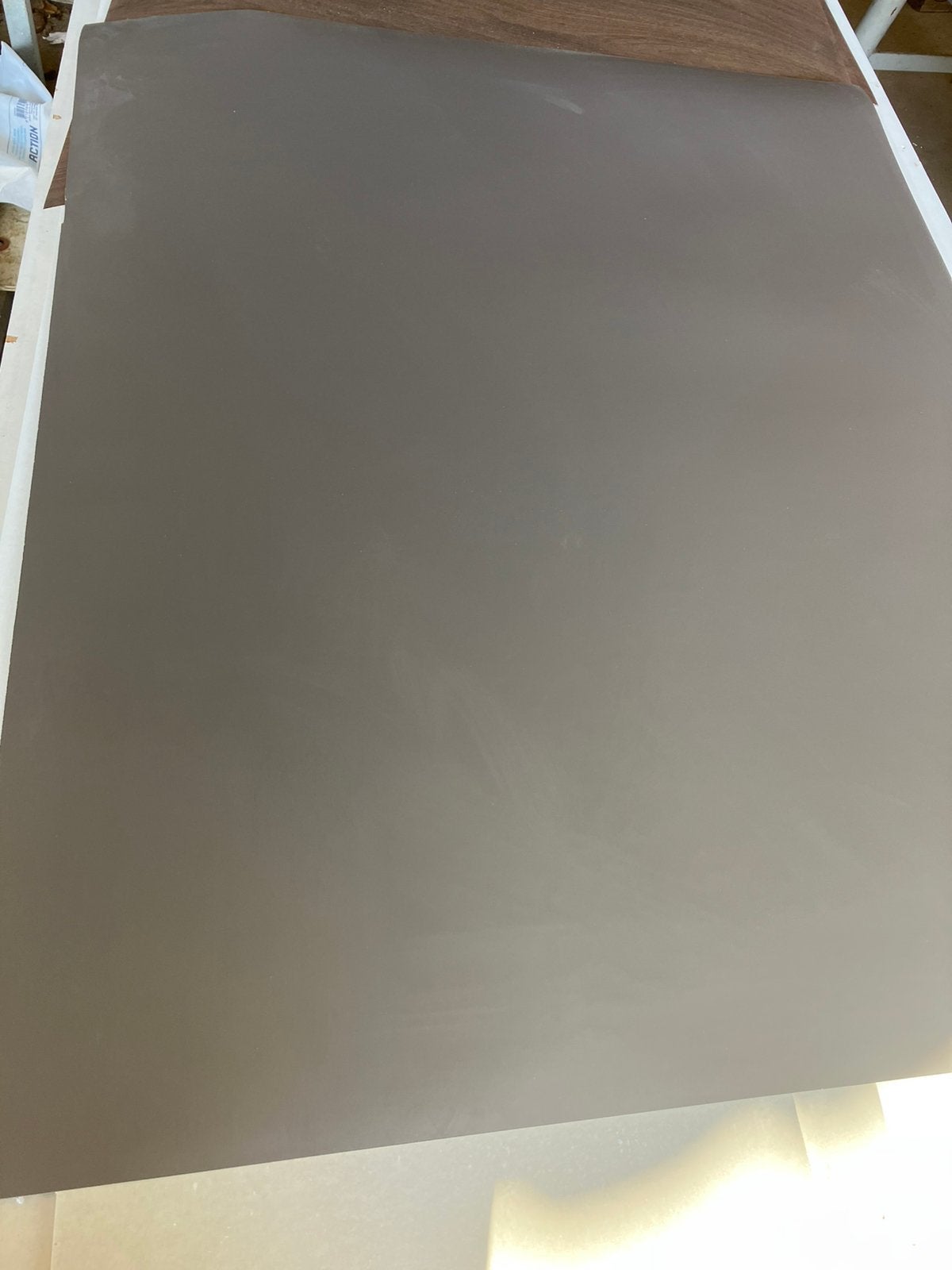 Vel hpl in de kleur bruin maat ca 90x120 cm, Ophalen, Zo goed als nieuw, HPL