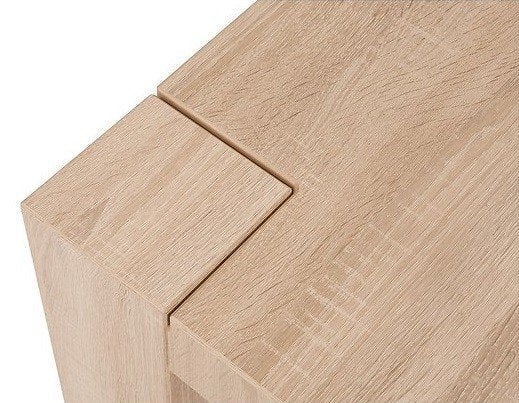 VOORRAAD Robuuste rechthoekige salontafel Sonoma eiken NIEUW, Robuust, modern, landelijk, nieuw, voelbare structuur, 100 tot 150 cm
