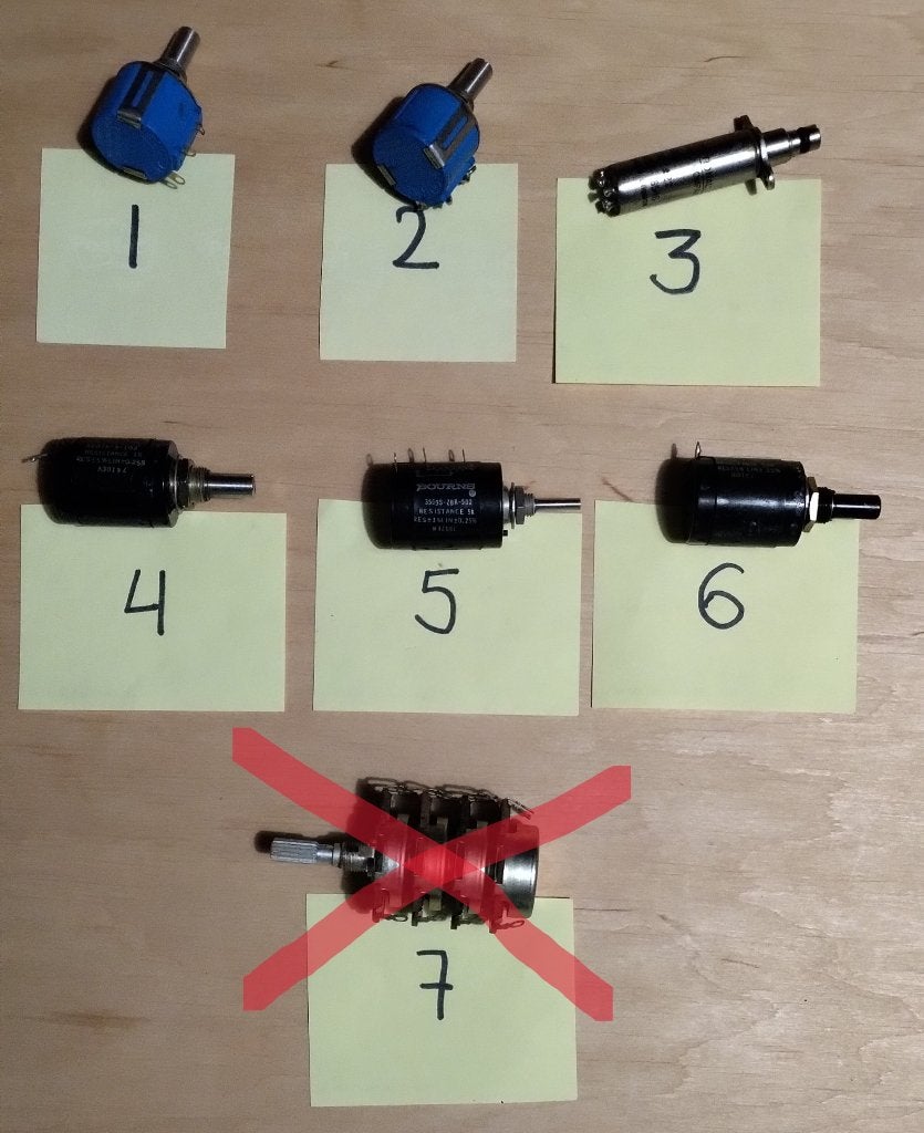 Potentiometers €5,00 per stuk, zie omschrijving, Hobby en Vrije tijd, Ophalen of Verzenden, Gebruikt