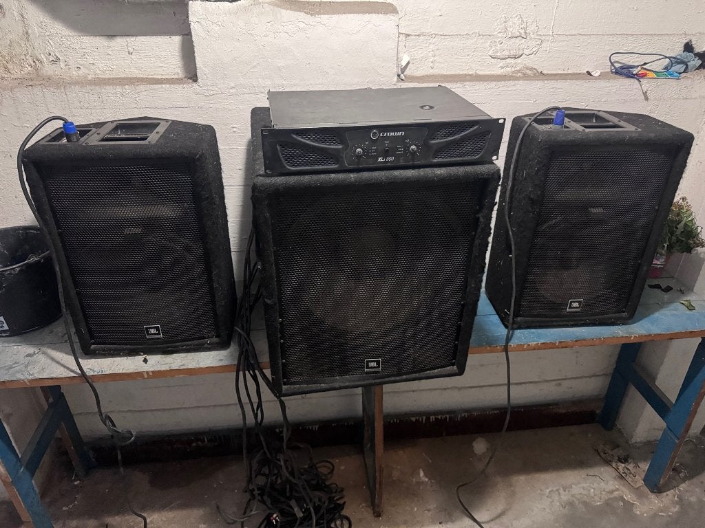 JBL JRX200 PA set luidsprekers jrx 200 crown xli800 xli 800, Ophalen of Verzenden, Gebruikt, Minder dan 500 watt, P.A.