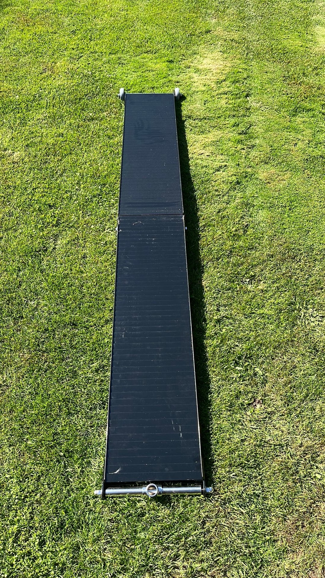 Inklapbare Loopplank/gangway. Aluminium zwart geanodiseerd, Watersport en Boten, Accessoires en Onderhoud, Ophalen, Zo goed als nieuw