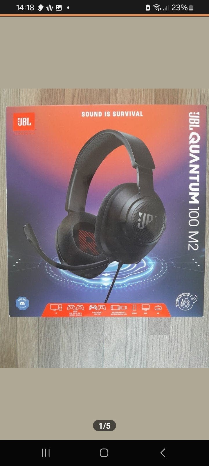Jbl gaming headset, quantum 100 m2, Ophalen, JBL, Nieuw, Gaming headset
