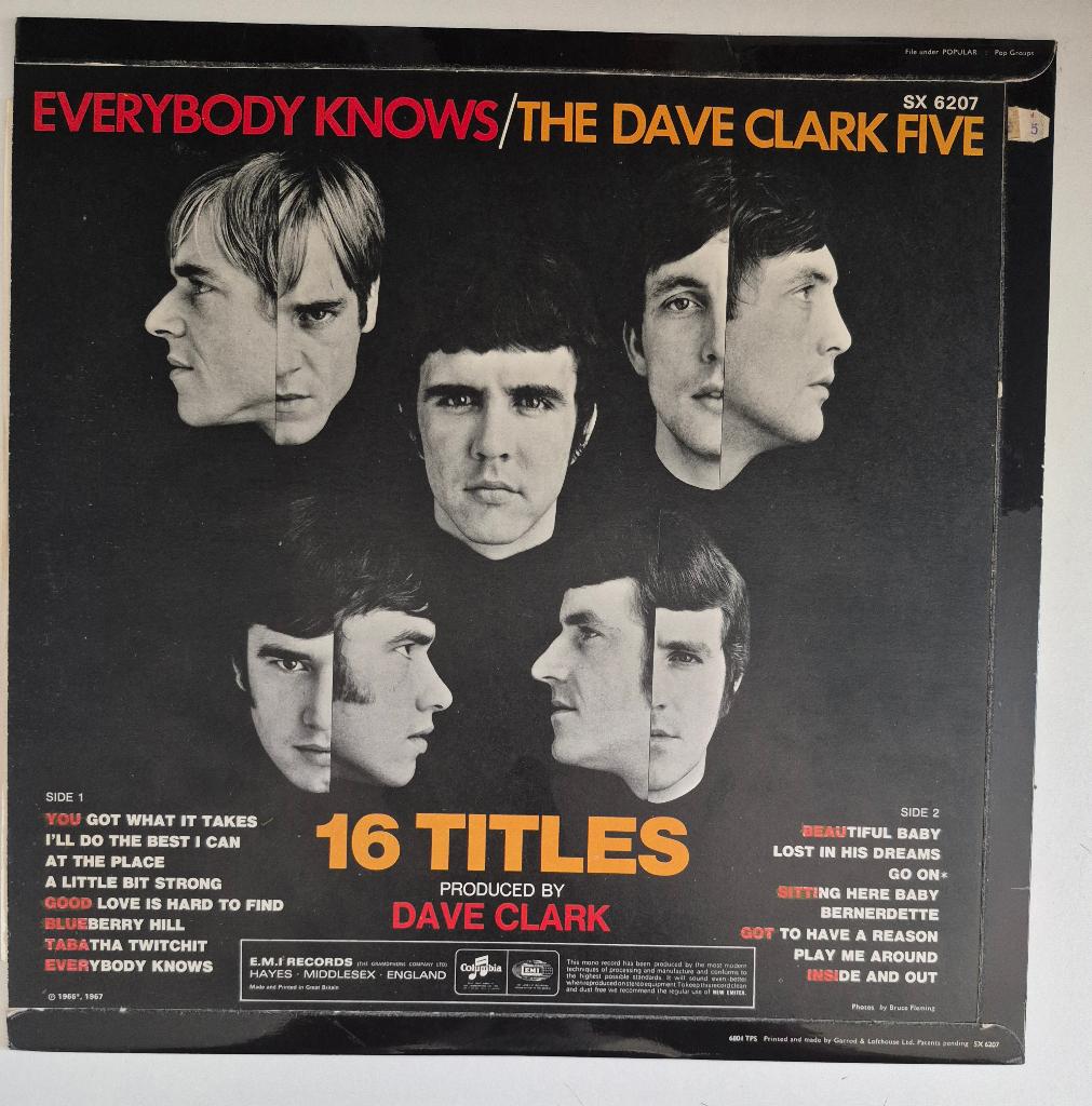 The Dave Clark Five. Everybody knows., Cd's en Dvd's, Inclusief binnenhoes, Ophalen of Verzenden, Gebruikt, 12 inch
