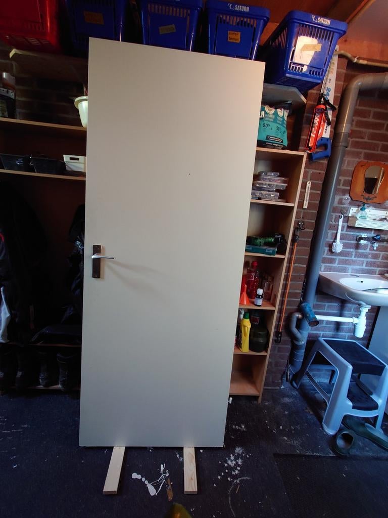 Opdekdeur volhout 78x201,5, Doe-het-zelf en Verbouw, Deuren en Horren, Ophalen, Minder dan 80 cm, Binnendeur, 200 tot 215 cm