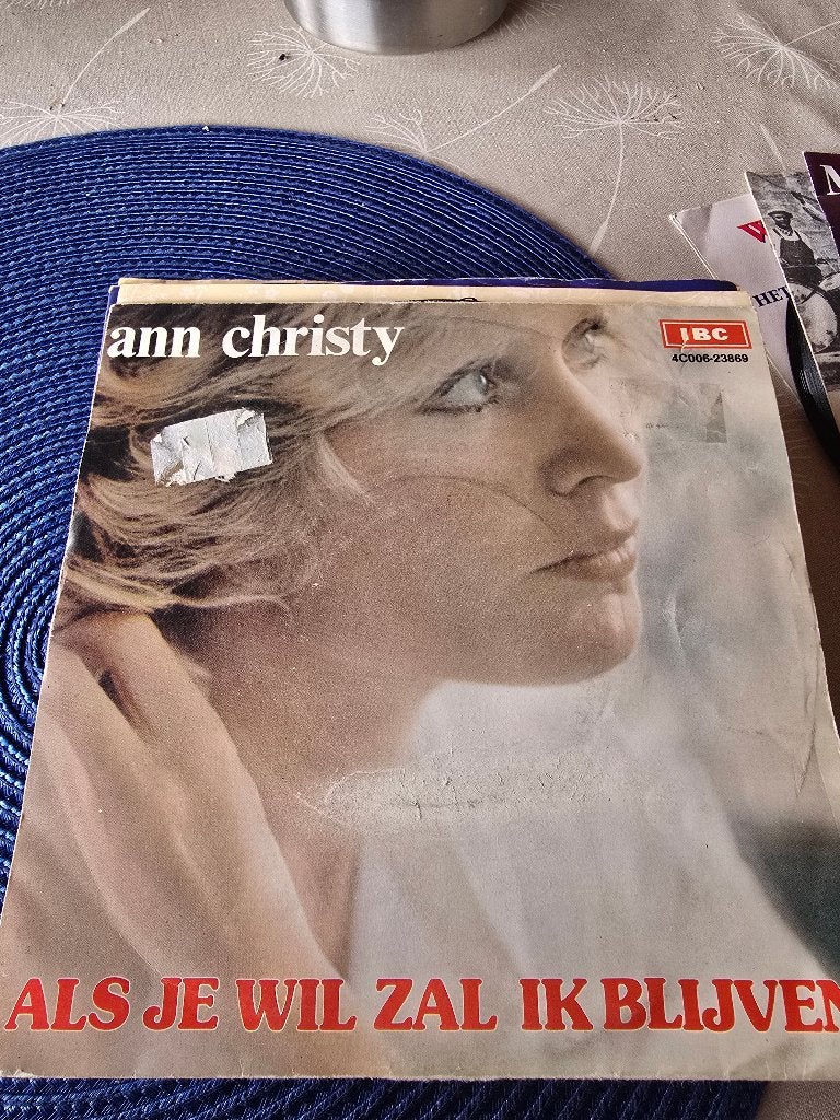 ann christy als je wil zal ik blijven, Cd's en Dvd's, Vinyl | Nederlandstalig, Verzenden, Gebruikt, 7 inch, Levenslied of Smartlap