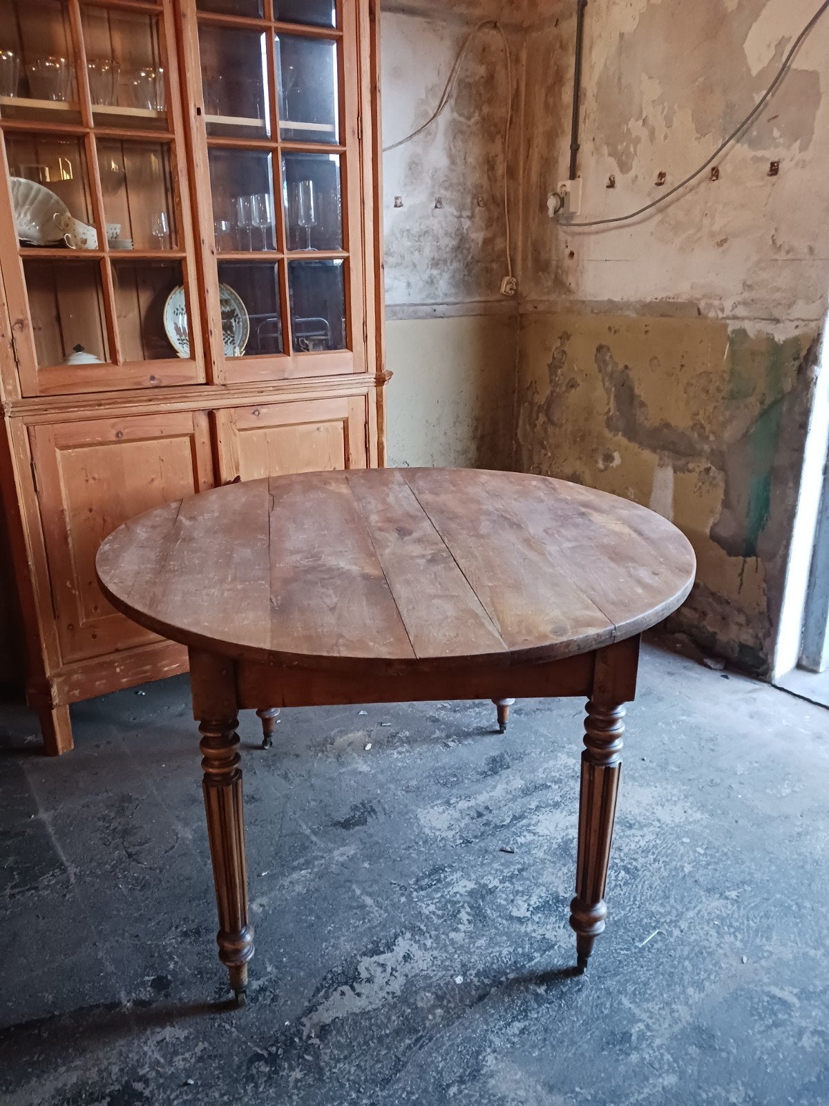 Kersenhouten ronde Franse tafel, Antiek en Kunst, Ophalen of Verzenden