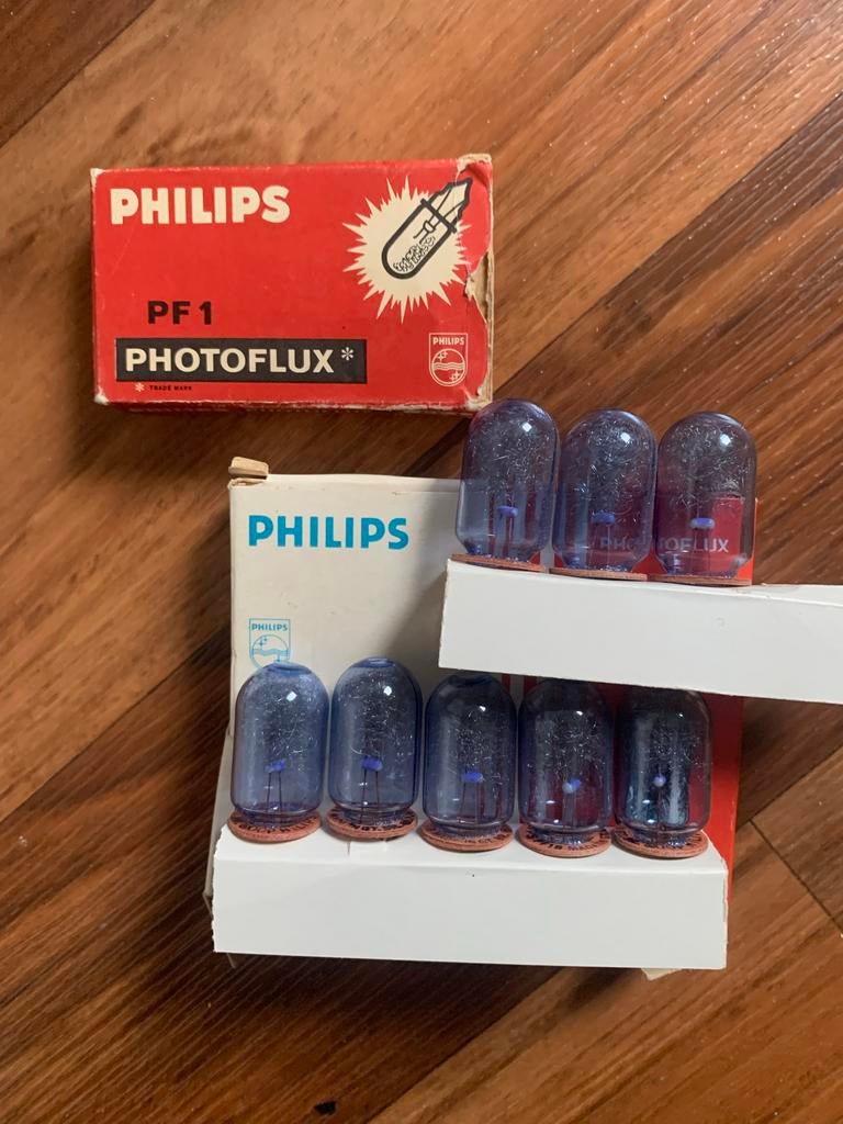 Philips PF1B Photoflux flitslampjes (8 stuks), jaren 70., Audio, Tv en Foto, Fotografie | Flitsers, Ophalen of Verzenden, Nieuw