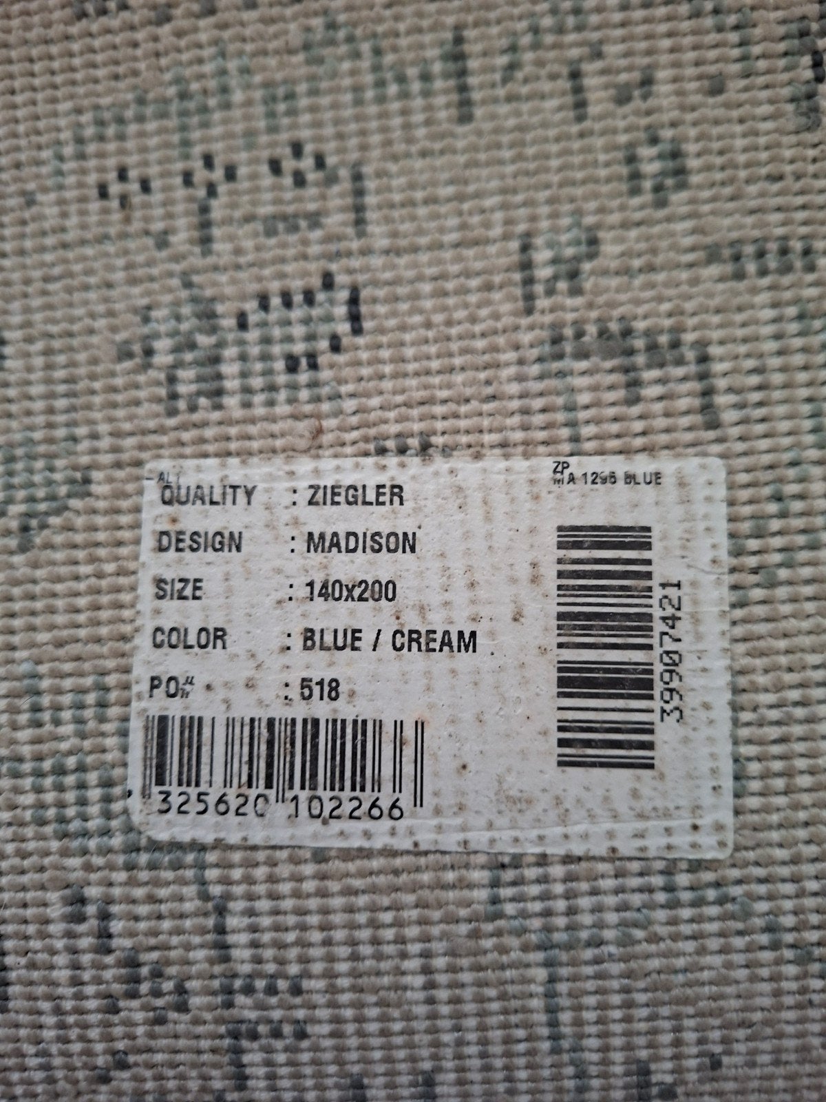 Vloerkleed 140x200 cm Ziegler Madison, Ophalen, Gebruikt, Groen, 150 tot 200 cm