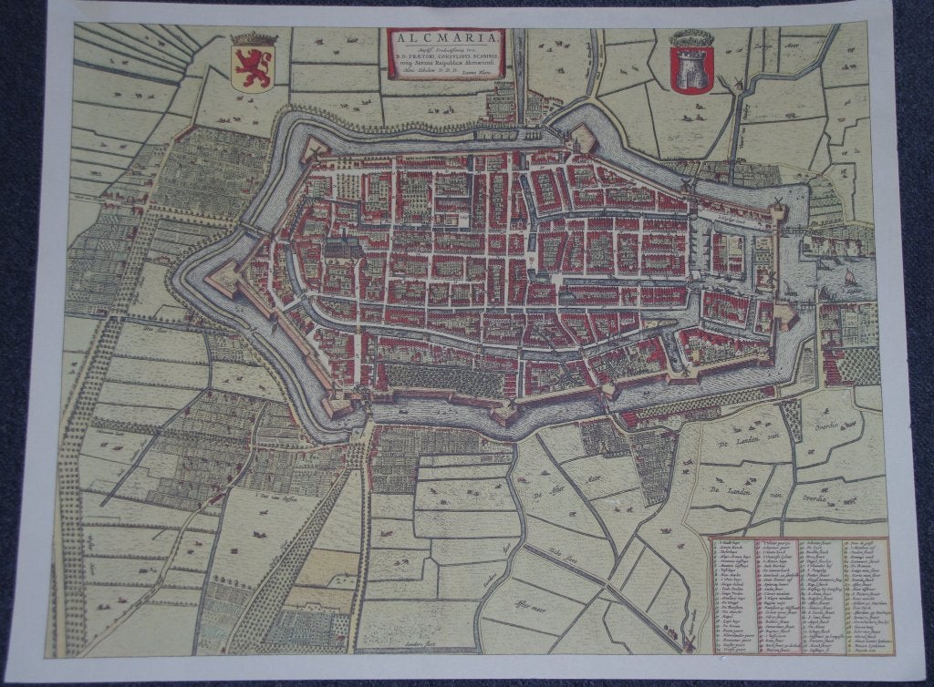 Oude kaart Alcmaria (Alkmaar), Ophalen, Voor 1920, Noord-Holland