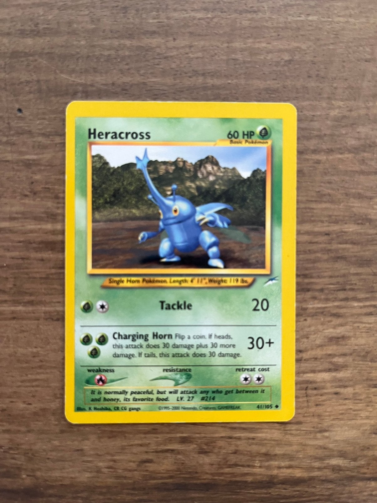 Heracross 41/105 - Neo Destiny, Ophalen of Verzenden, Zo goed als nieuw, Losse kaart
