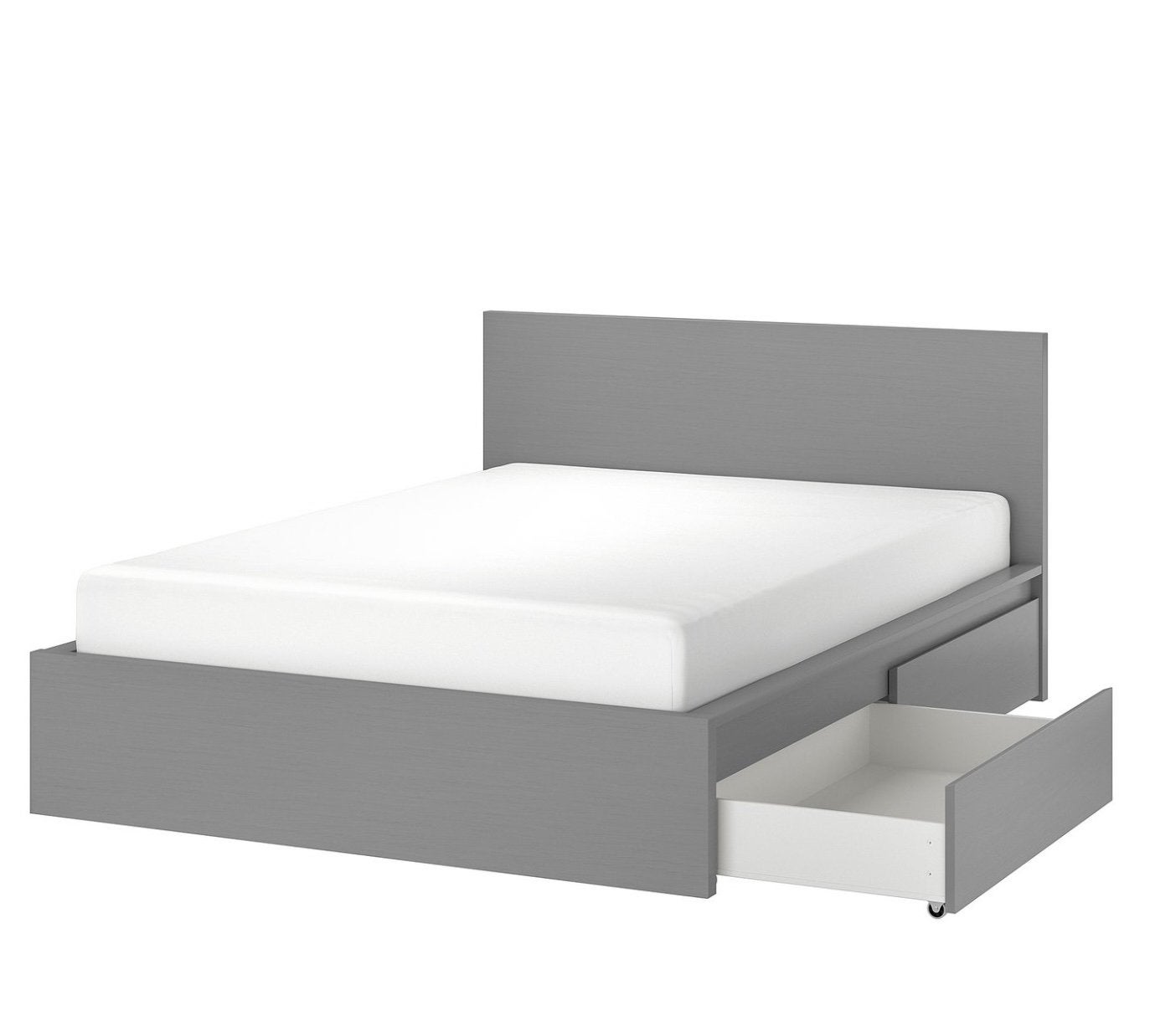 IKEA Malm bed (140x200) met lattenbodems en lades, Ophalen, Gebruikt, Tweepersoons, 140 cm