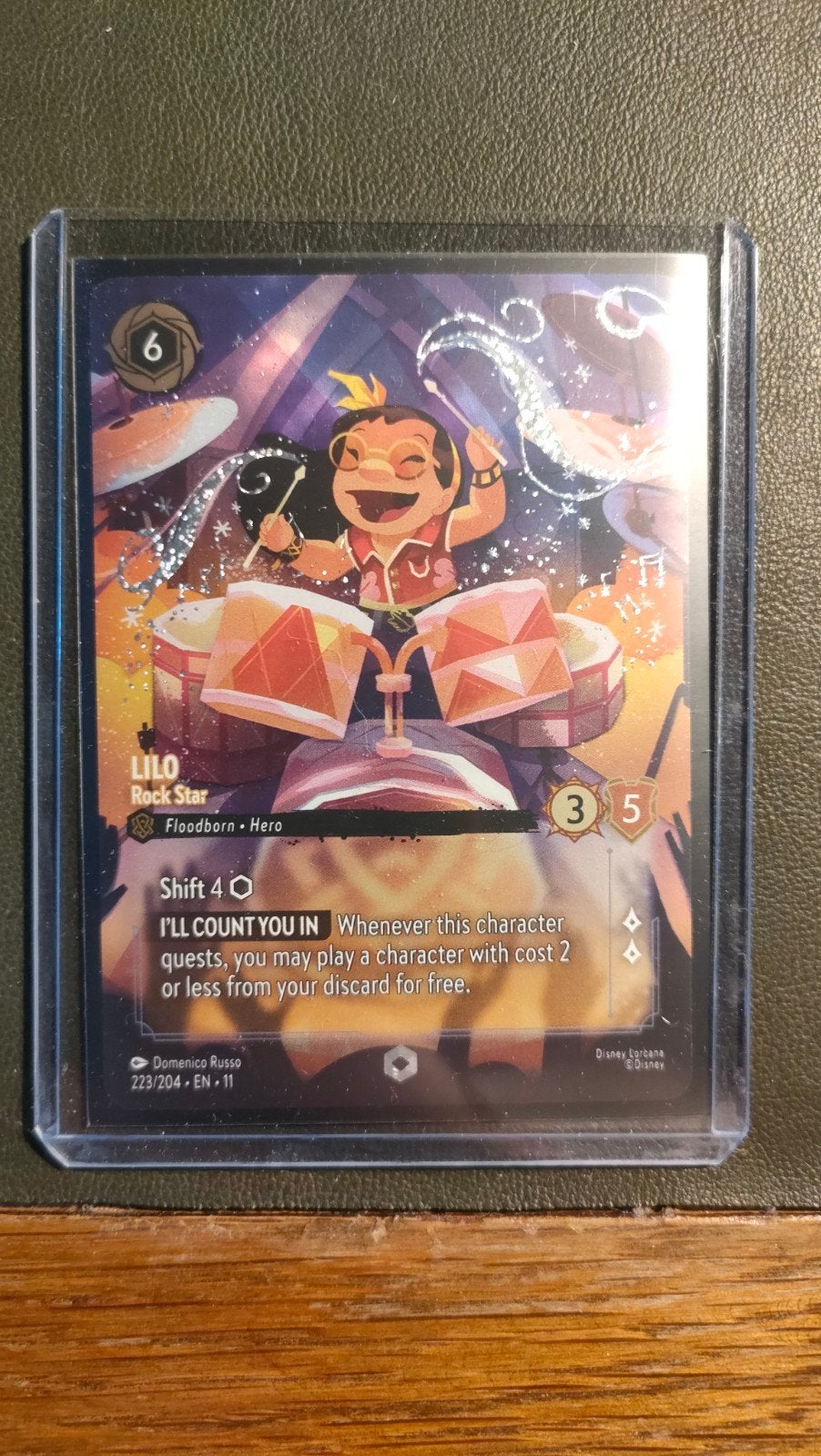 Lorcana enchanted Lilo, Hobby en Vrije tijd, Verzamelkaartspellen | Overige, Ophalen of Verzenden, Zo goed als nieuw