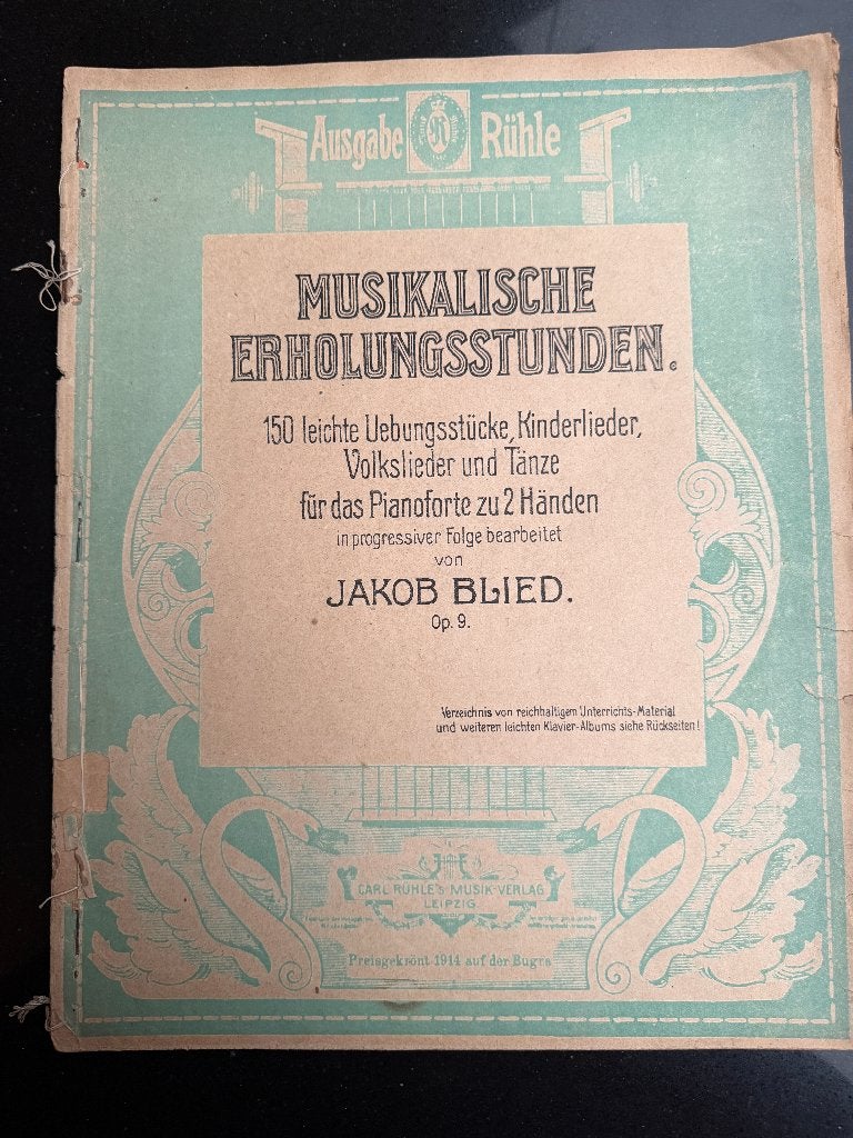 Piano partiture Muzikale ontspanning sessies JAKOB BLIED Op9, Gebruikt, Klassiek, Ophalen of Verzenden, Artiest of Componist