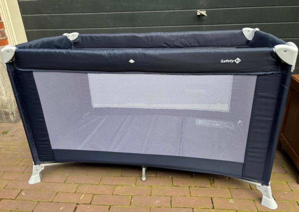 Safety First Blauw Campingbed Reisbedje Babybed incl hoes, Kinderen en Baby's, Babywiegjes en Ledikanten, Ophalen, Gebruikt, -