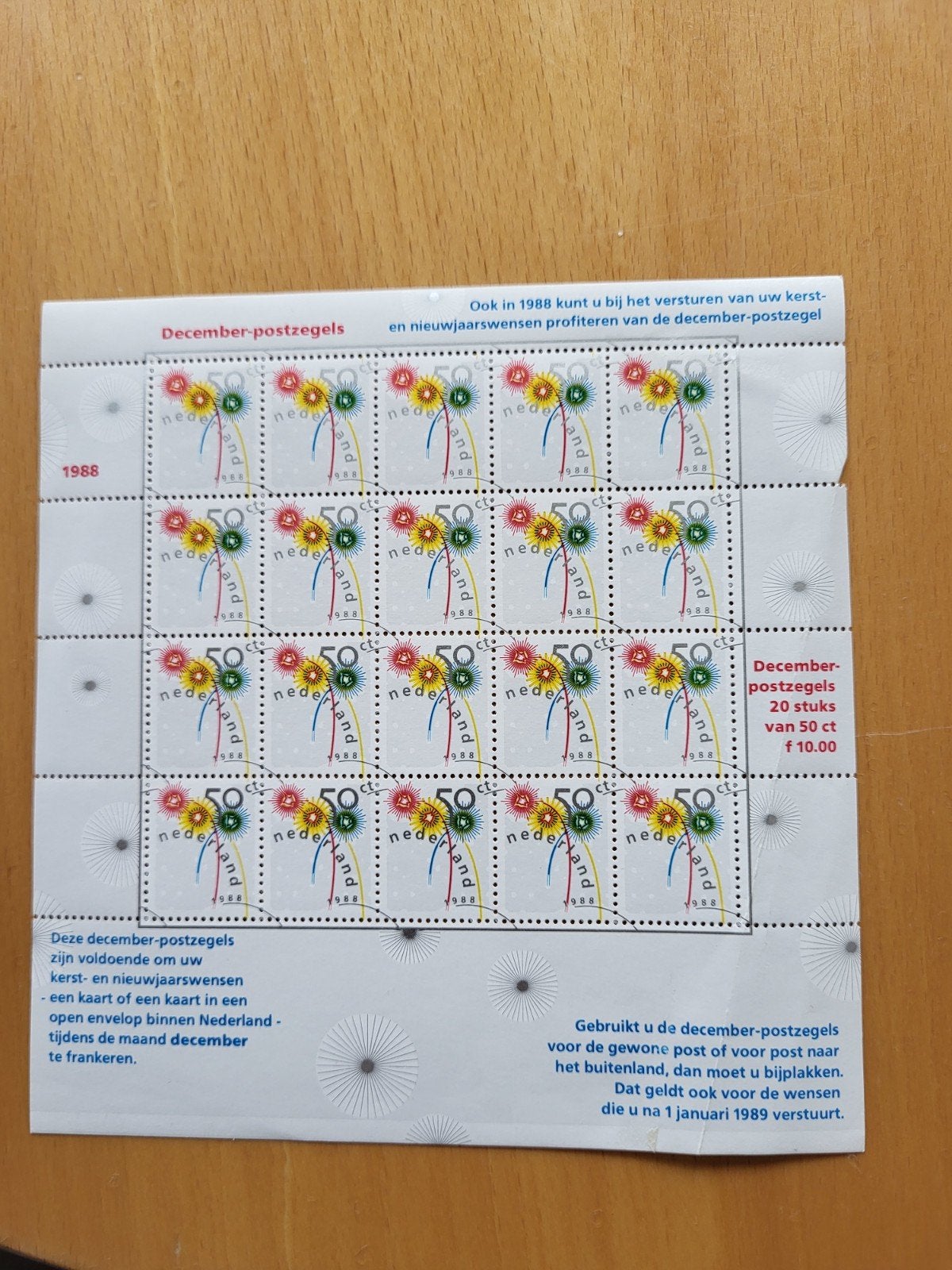 Decemberzegels 1988 - 20 stuks 50 ct, Verzenden, Postfris