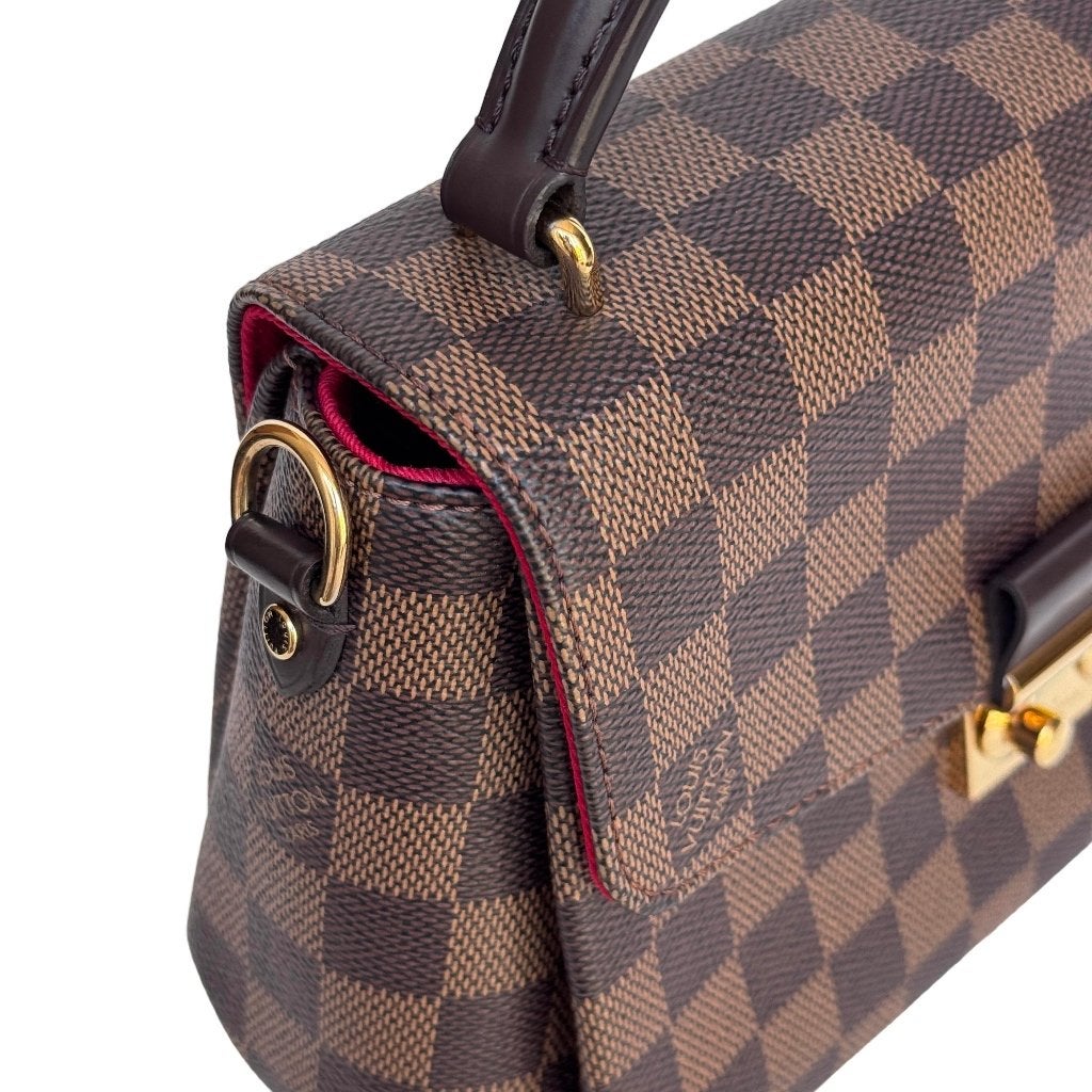 Louis Vuitton croisette damier ebene crossbody tas blokjes image 9