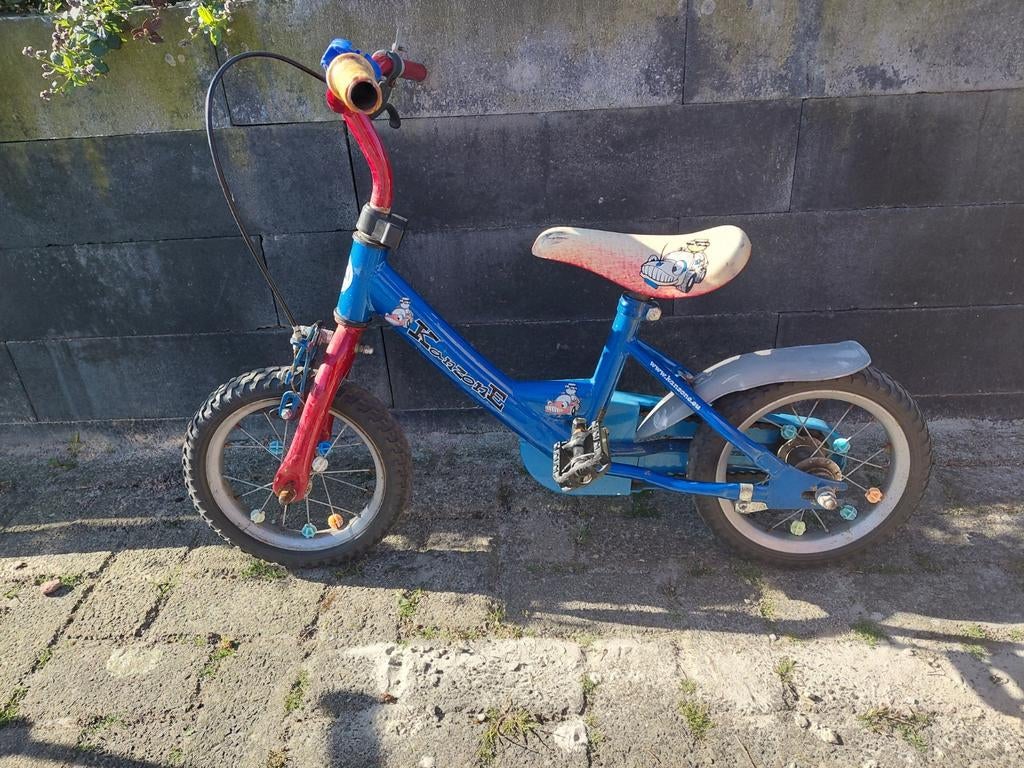 Kinderfiets 12 inch - Blauw/Rood, Ophalen of Verzenden, Gebruikt, Velgrem, Minder dan 16 inch