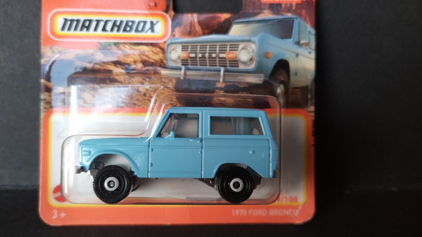 Ford Bronco blue 1970 3inch Matchbox Pol, Auto, Verzenden, Nieuw, M