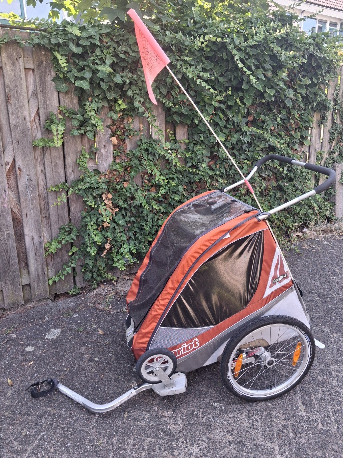 Chariot corsaire 2 fietskar, Ophalen, Gebruikt, Vering, Thule Chariot
