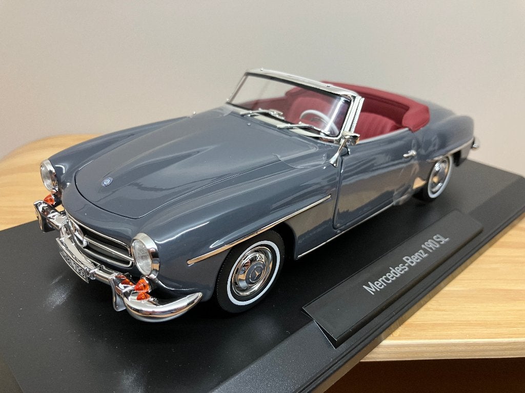 Mercedes Benz 190 SL (w198) van 1957  grijs  1/18 Norev, Hobby en Vrije tijd, Modelauto's | 1:18, Ophalen of Verzenden, Nieuw