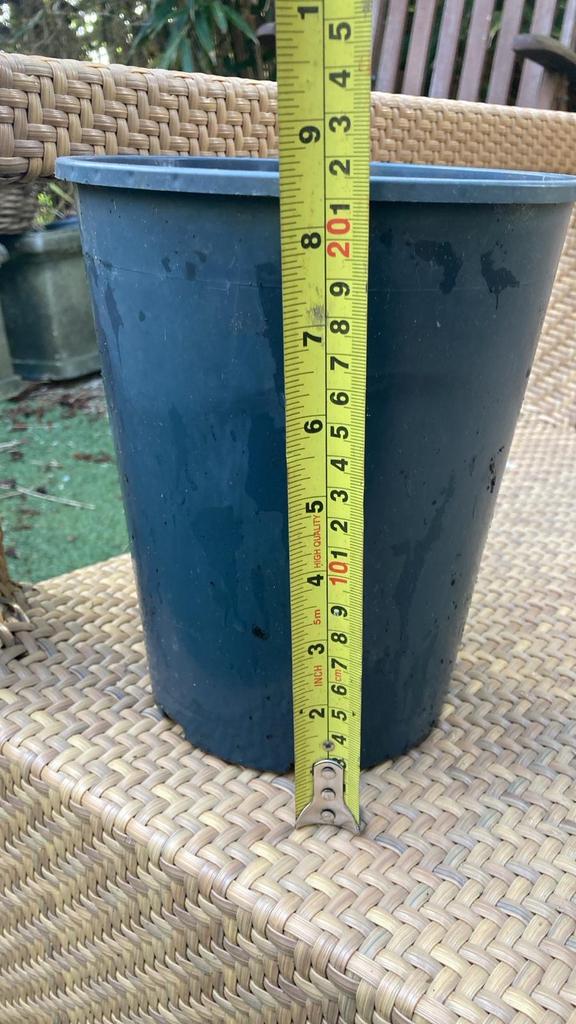 Hoge 4 Liter kweekbak plantenpot - Grijs - Recycled Plastic, Ophalen, Kunststof, Gebruikt, Rond