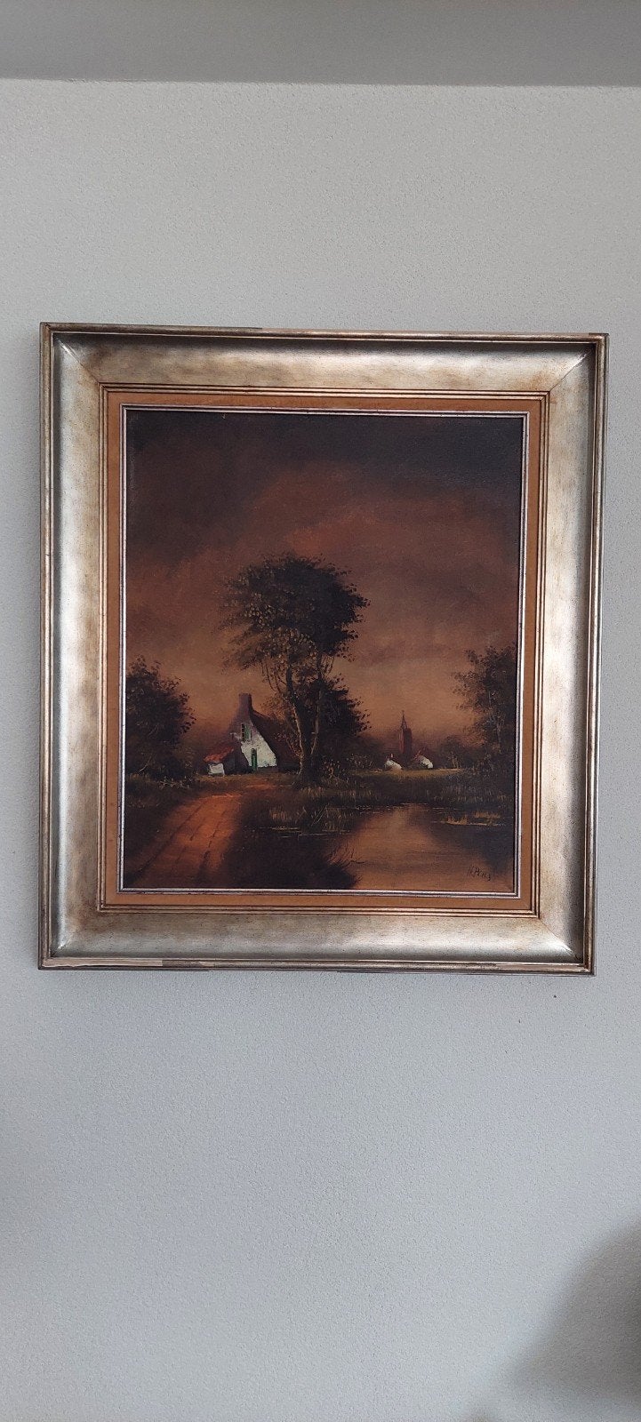 landschap schilderij, Antiek en Kunst, Ophalen