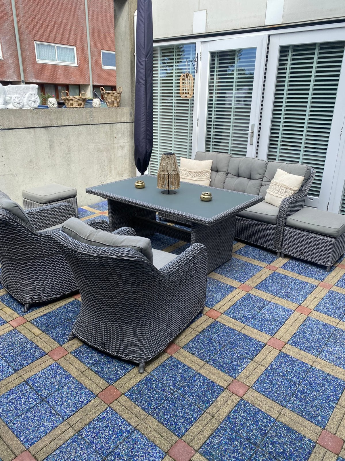 Mooie loungeset 7 persoons i.z.g.st  van het merk LE SUD, Ophalen, Kunststof, Gebruikt, Bank