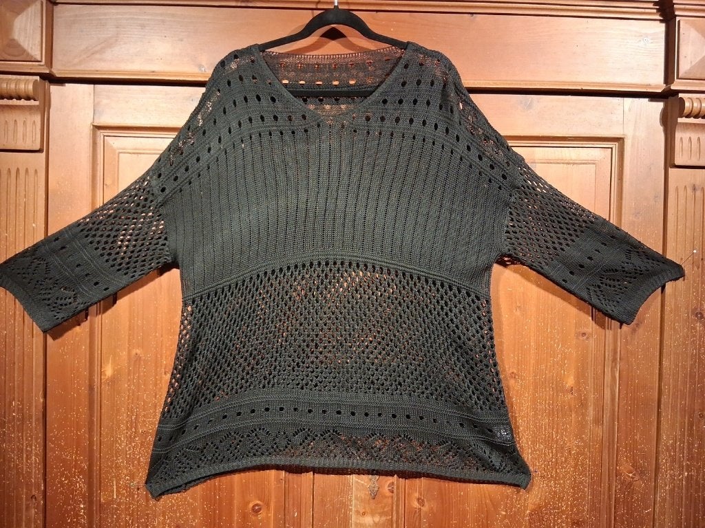 zwarte boho opengewerkte trui One Size, Ophalen of Verzenden, Nieuw, Zwart, Trui of Vest