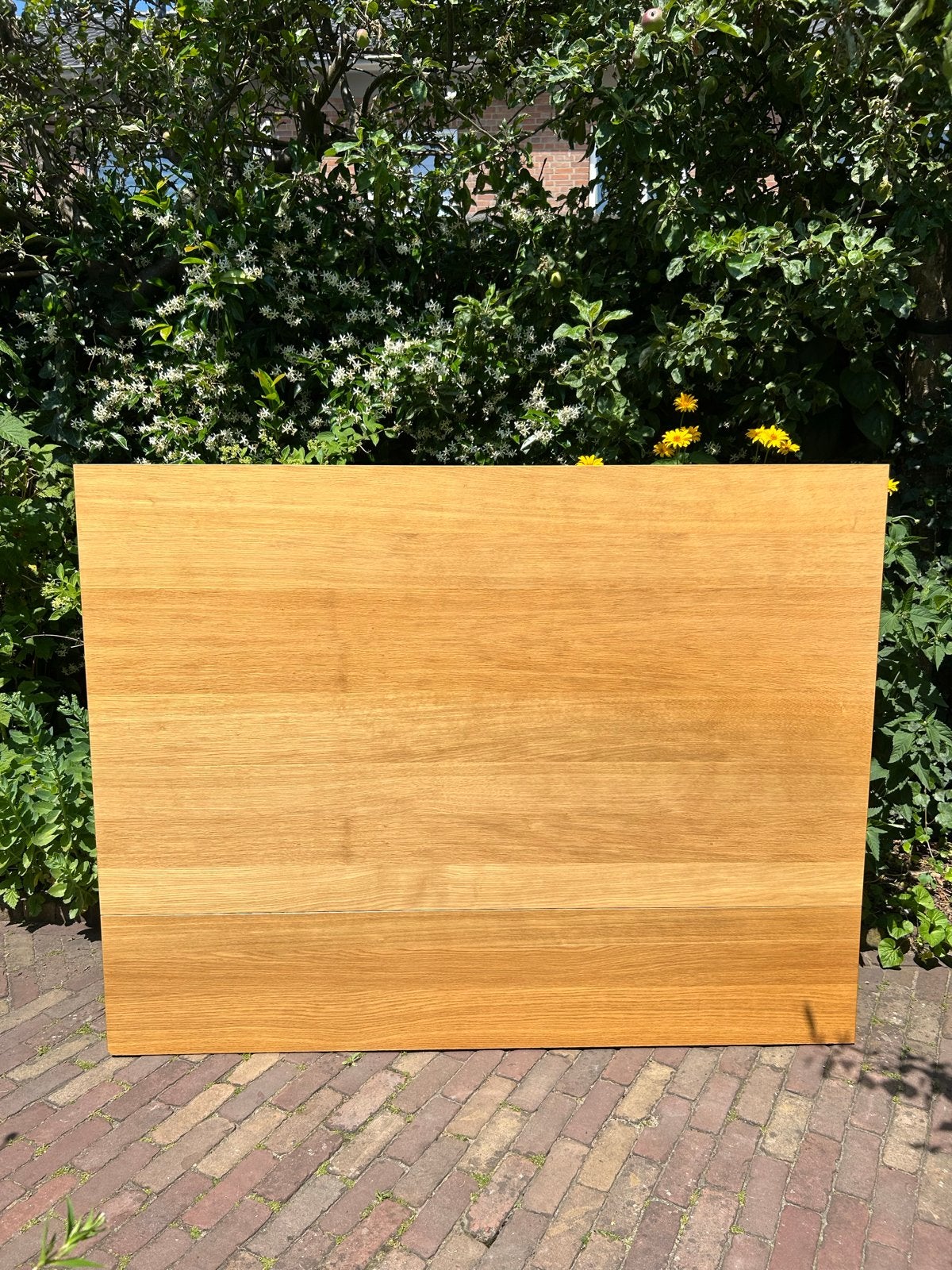 Ikea MALM hoofdeinde eikenfineer, Ophalen, Gebruikt, Bruin, Tweepersoons