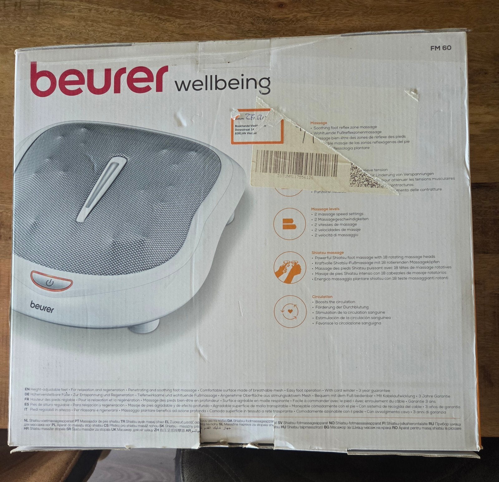 Beurer FM 60 Shiatsu Voetmassageapparaat - Ontspanning, Ophalen, Zo goed als nieuw