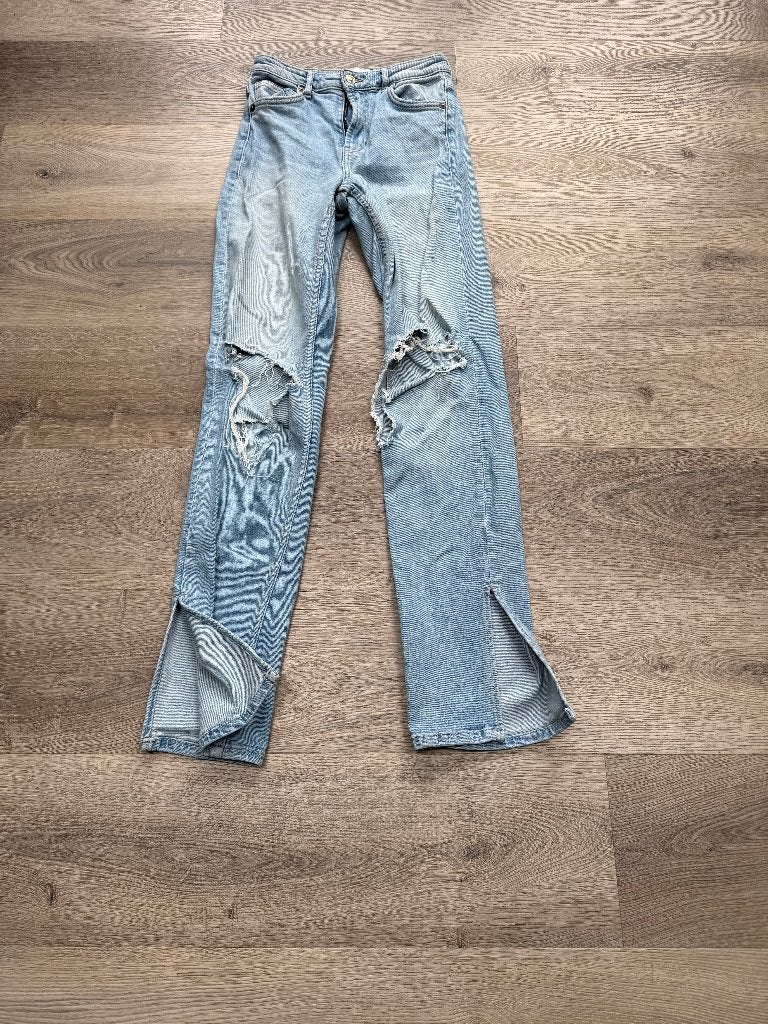 Zara jeans zijsplit onderzijde maat 34 D30, Blauw, Zara, Ophalen of Verzenden, W27 (confectie 34) of kleiner