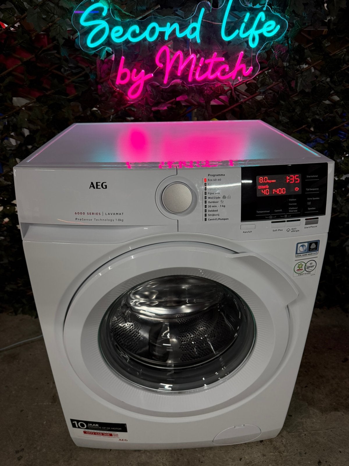 AEG 6000 Series 8kg Wasmachine (Gratis Bezorgen), Ophalen, 1200 tot 1600 toeren, 8 tot 10 kg, Voorlader