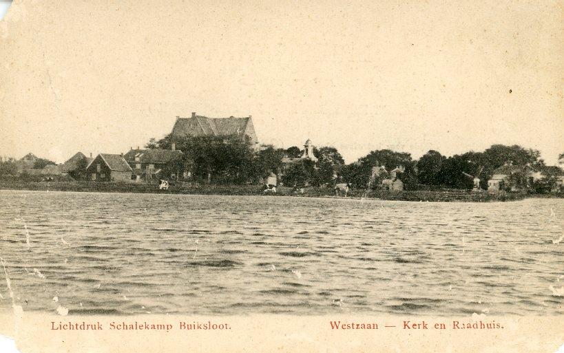 WESTZAAN – Kerk en Raadhuis 1900 (VK542), Verzenden, Voor 1920, Ongelopen, Noord-Holland