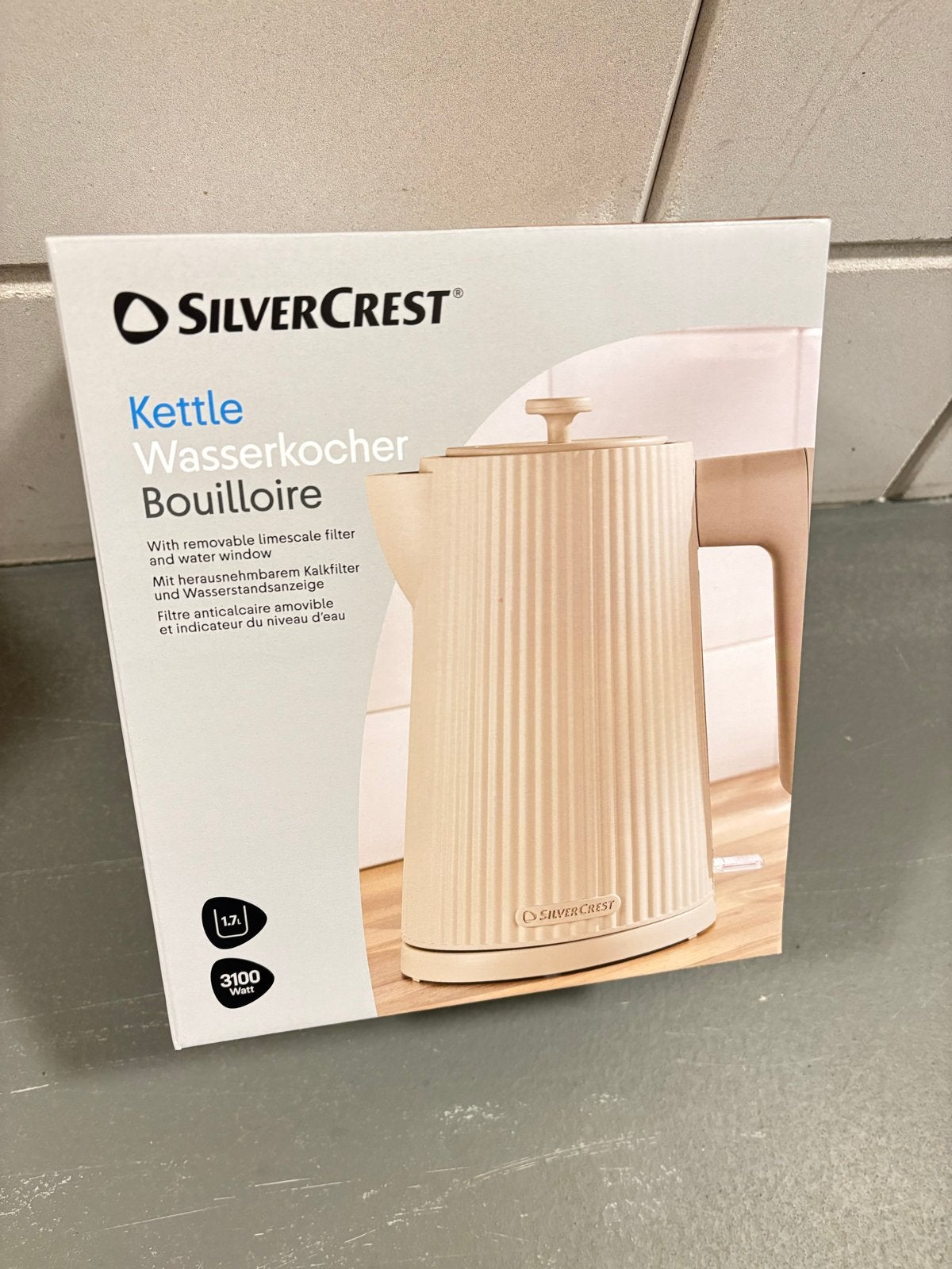 SILVERCREST Waterkoker 1.7L - Nieuw in doos, Witgoed en Apparatuur, Waterkokers, 1 tot 2 liter, Ophalen of Verzenden, Nieuw