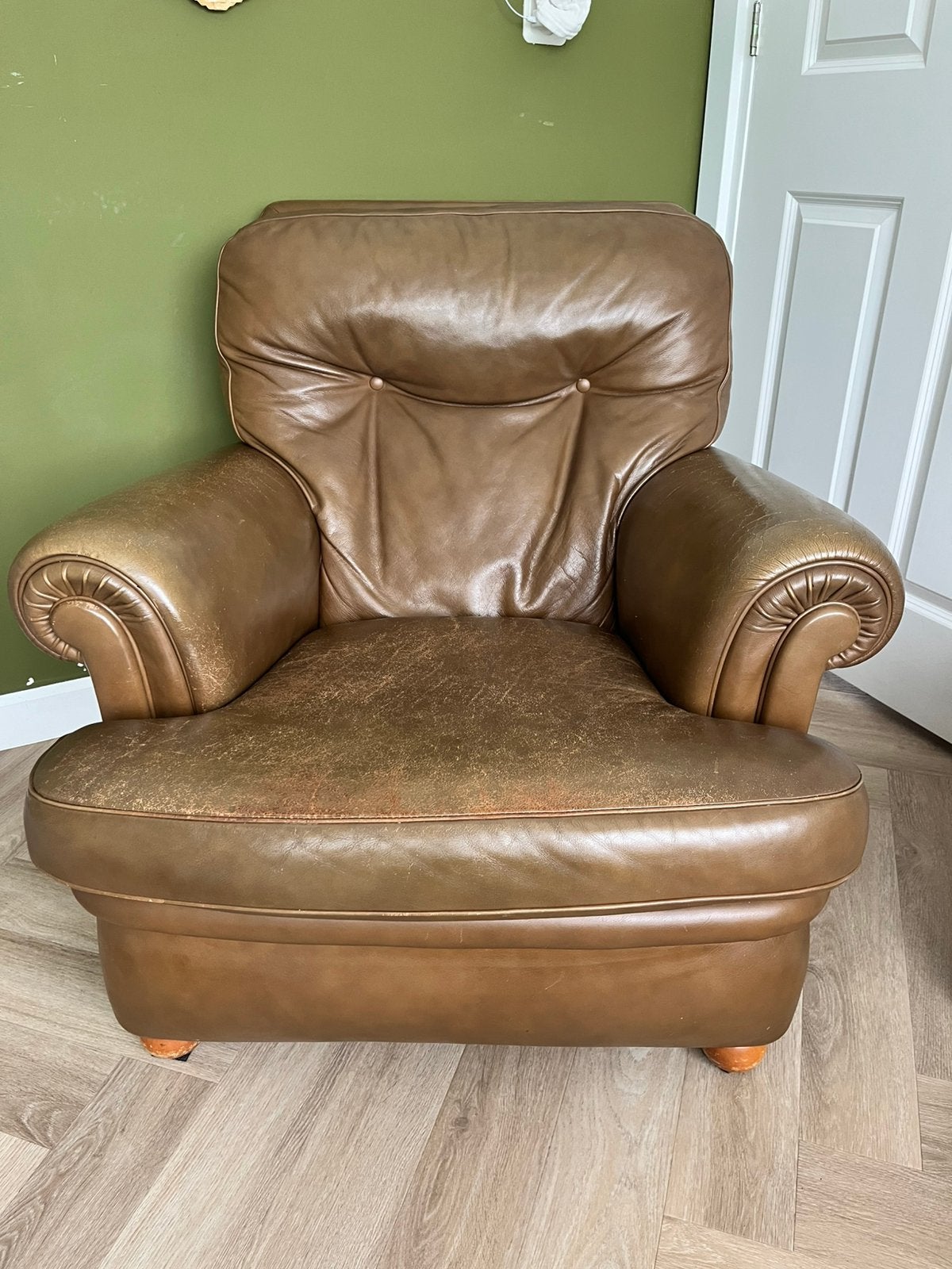 Poltrona Frau fauteuil - Klassiek design, leer, Huis en Inrichting, Ophalen, Gebruikt, Leer, 75 tot 100 cm