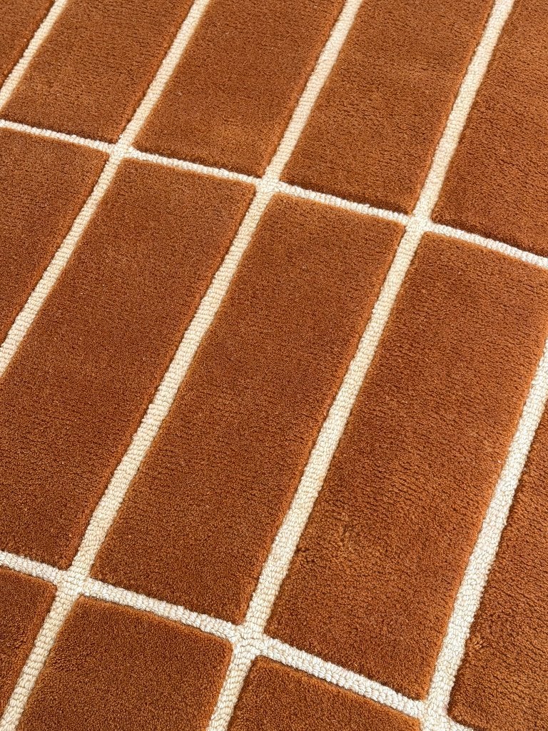 SALE Brink & Campman MarimekkoTiiliskivi Brown/Brick tapijt, Ophalen, 200 cm of meer, Rechthoekig, Nieuw