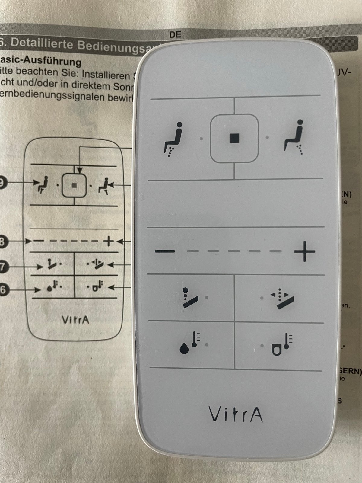 VitrA afstandsbediening voor douche-wc