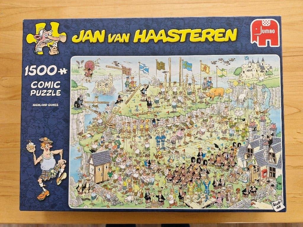 Jan van Haasteren, "Comic Puzzle" 1500 stukjes, Hobby en Vrije tijd, Ophalen, 500 t/m 1500 stukjes, Zo goed als nieuw, Legpuzzel