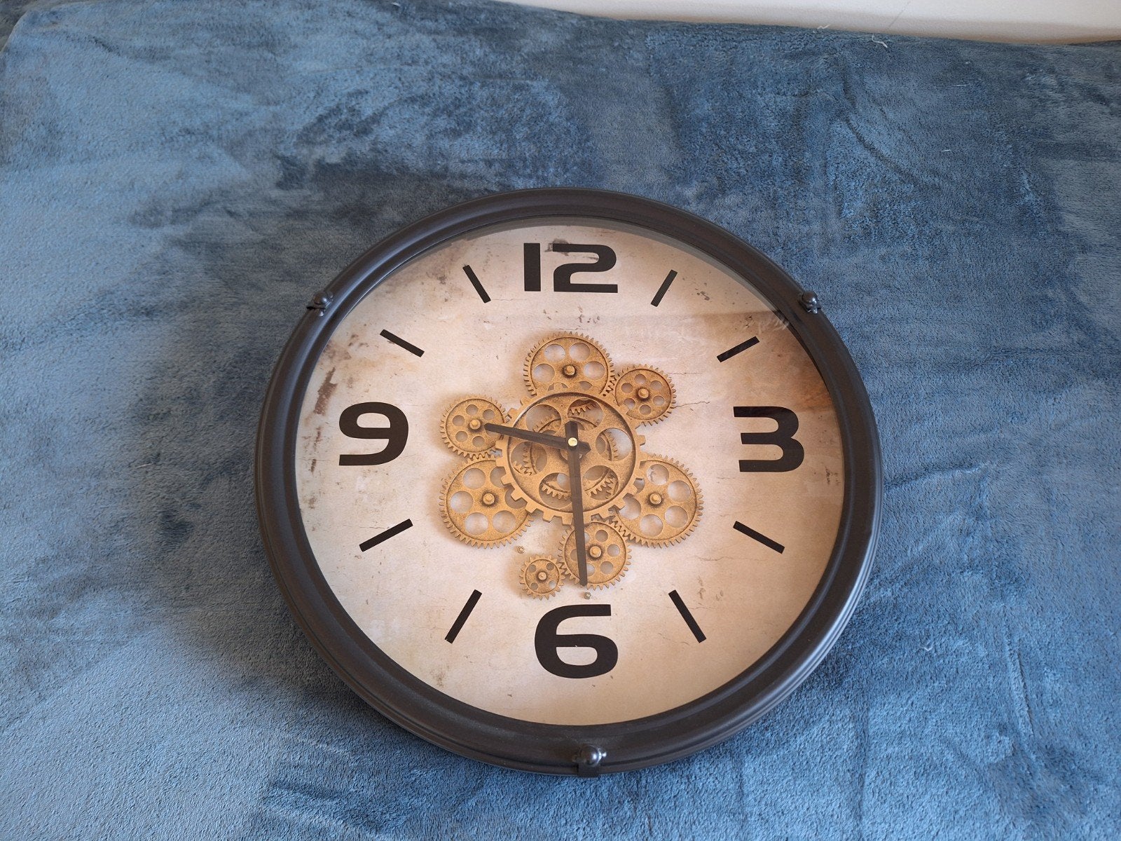 Wandklok met zichtbaar uurwerk - Industrieel/Vintage, Ophalen, Analoog, Zwart, Overige merken