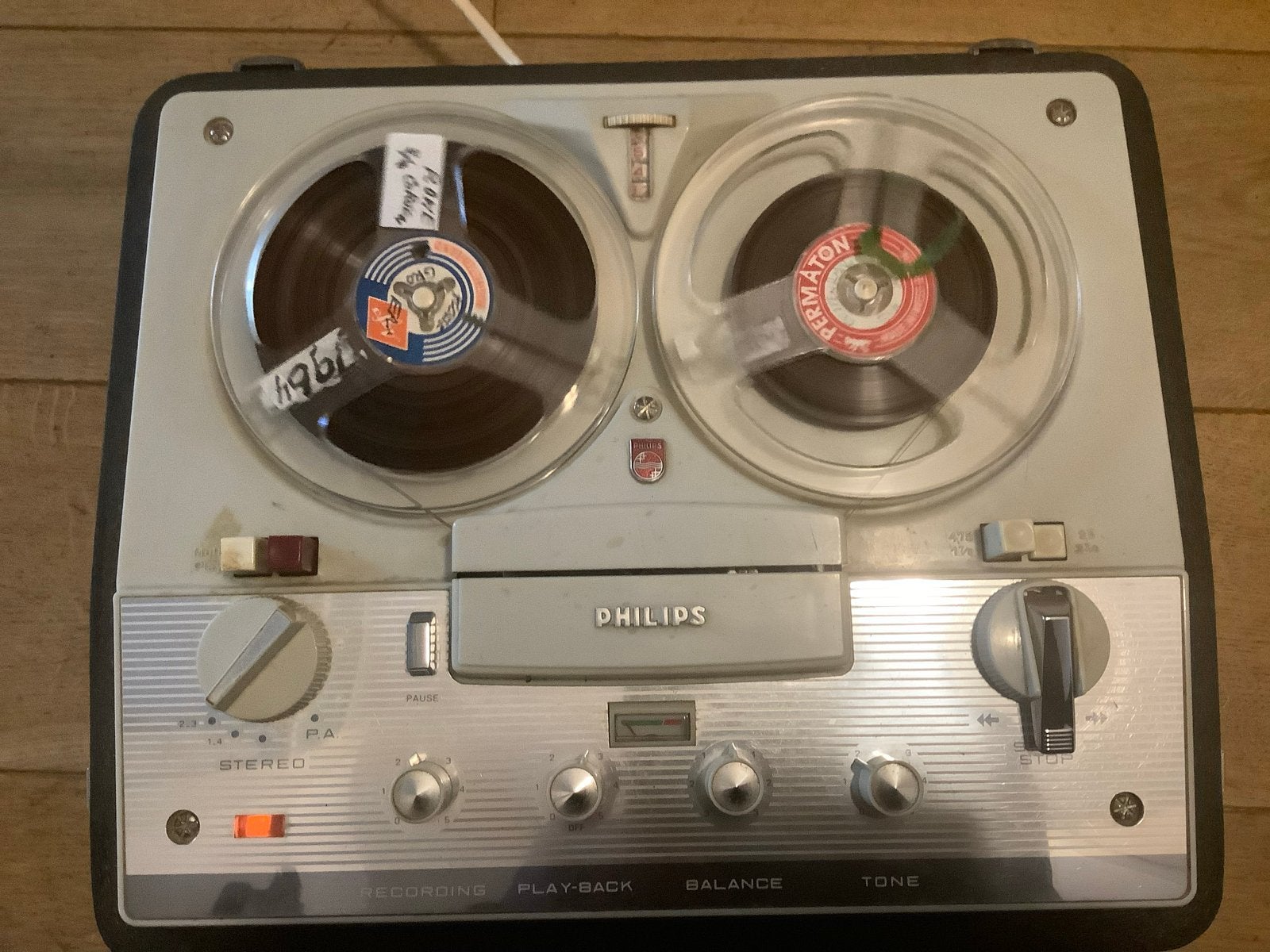 Vintage Philips EL 3547/00A Bandrecorder met banden, Audio, Tv en Foto, Ophalen of Verzenden, Bandrecorder, Met banden