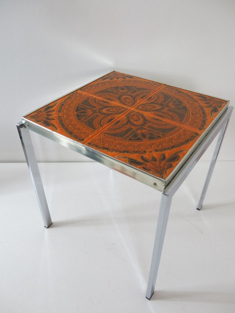 Vintage salontafel stijl van Belarti, Gebruikt, 100 tot 150 cm, Rechthoekig, 50 tot 100 cm
