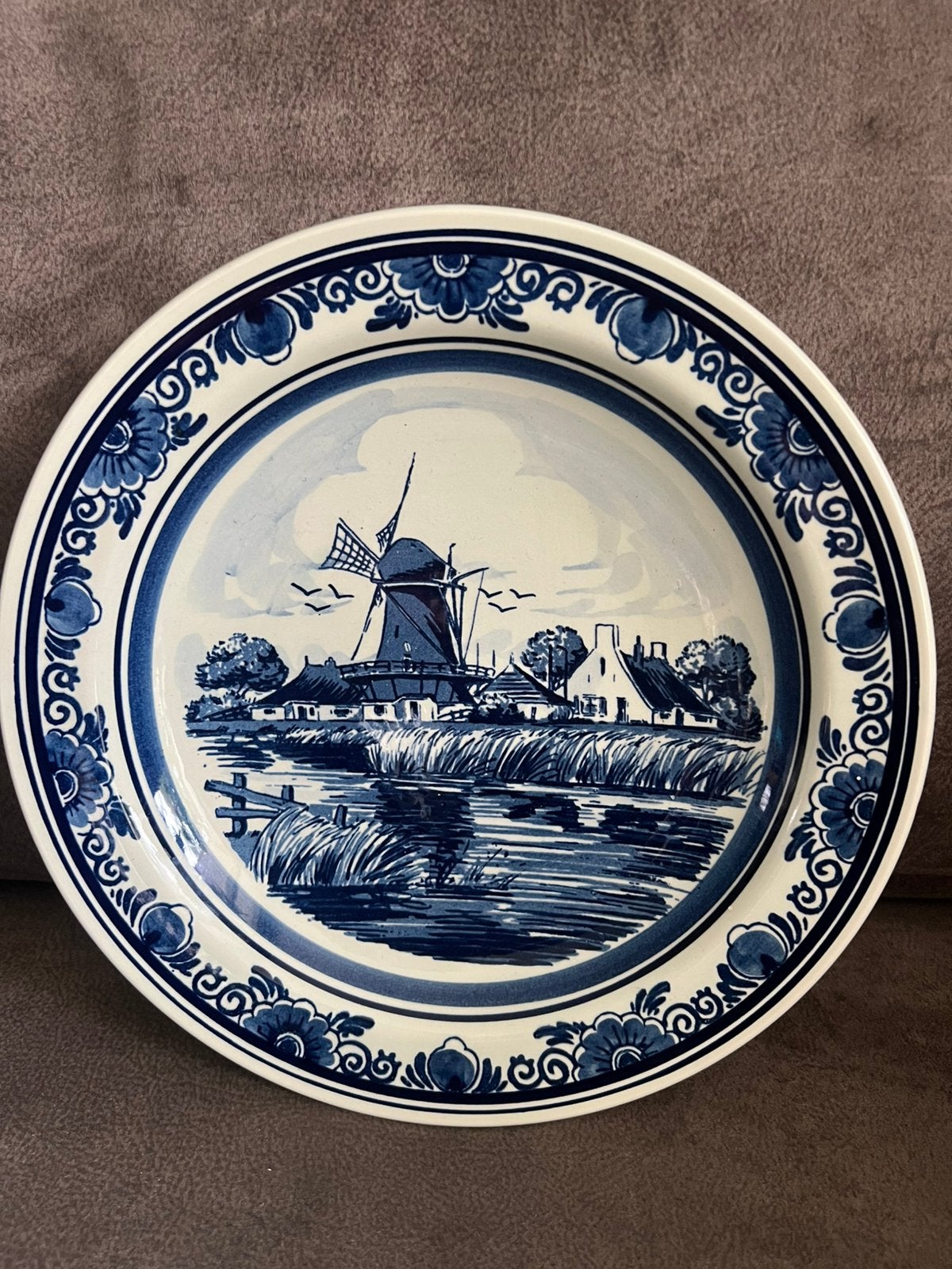 Vintage Delfts Blauw wandbord Heineken Handpainted., Ophalen of Verzenden, Zo goed als nieuw, Reclamebord, Plaat of Schild, Heineken