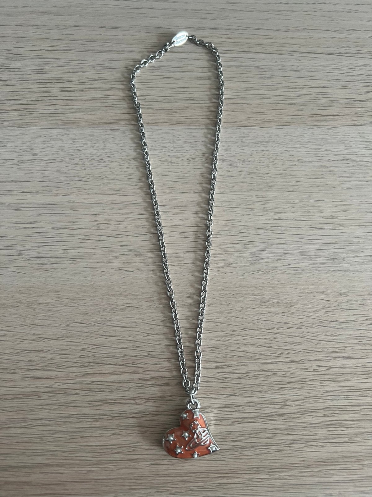 Vivienne westwood double heart necklace, Ophalen of Verzenden, Zo goed als nieuw, Goud, Overige materialen