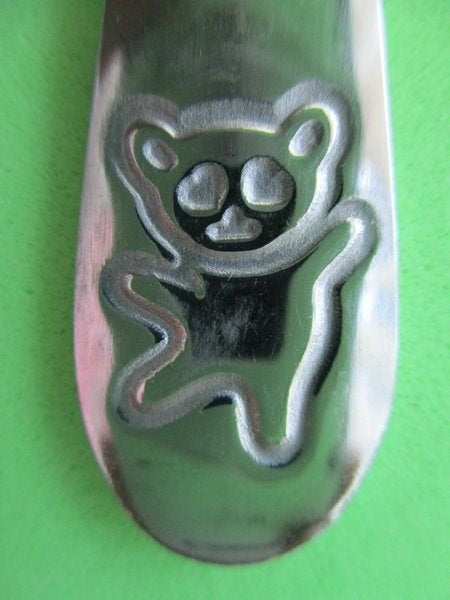 (KB5476) Kinderbestek TEDDYBEER grote lepel, Ophalen of Verzenden, Gebruikt