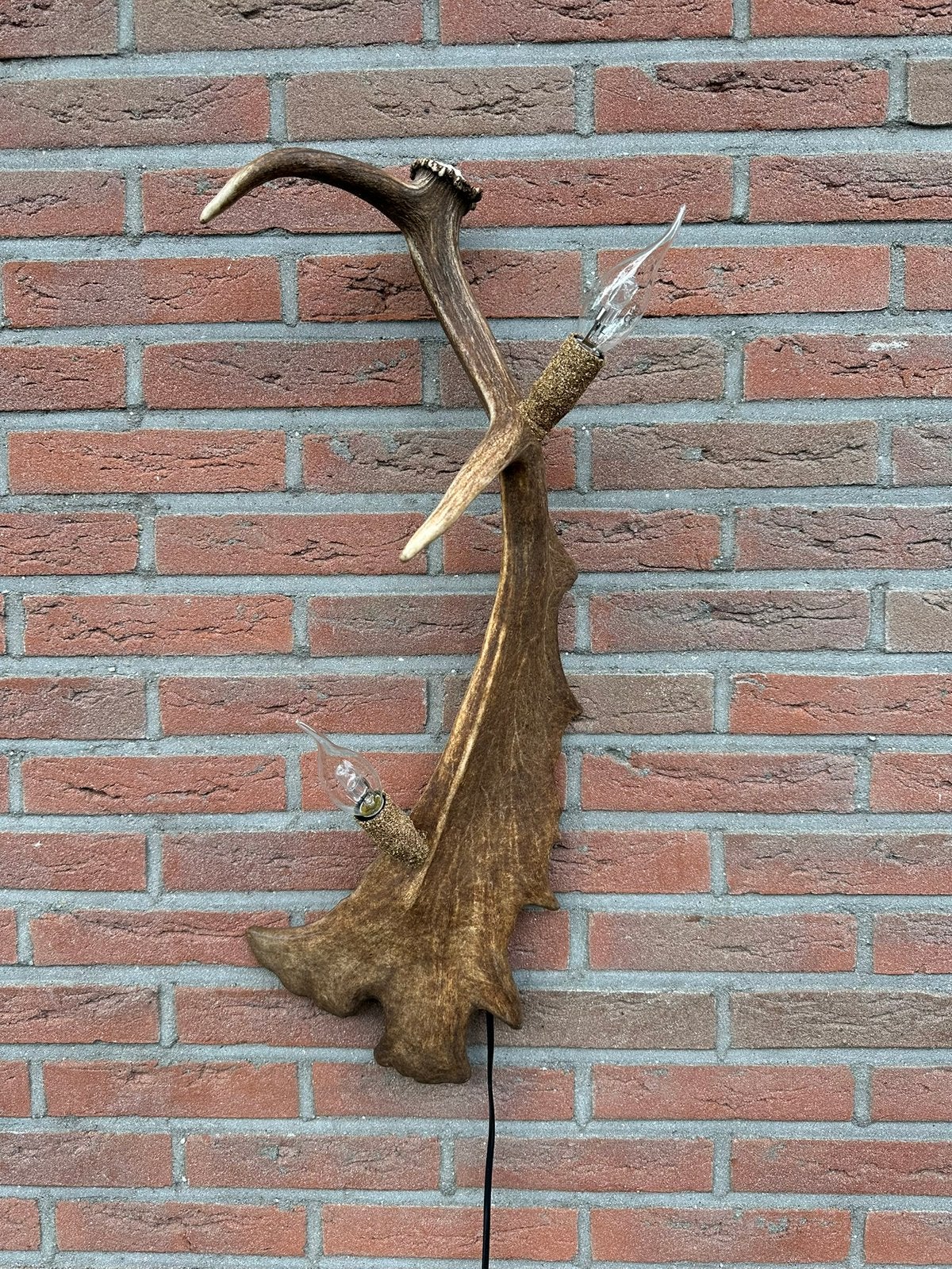 Geweien geweienlamp jacht Veluwe geweien edelhert wandlamp., Ophalen of Verzenden, Nieuw