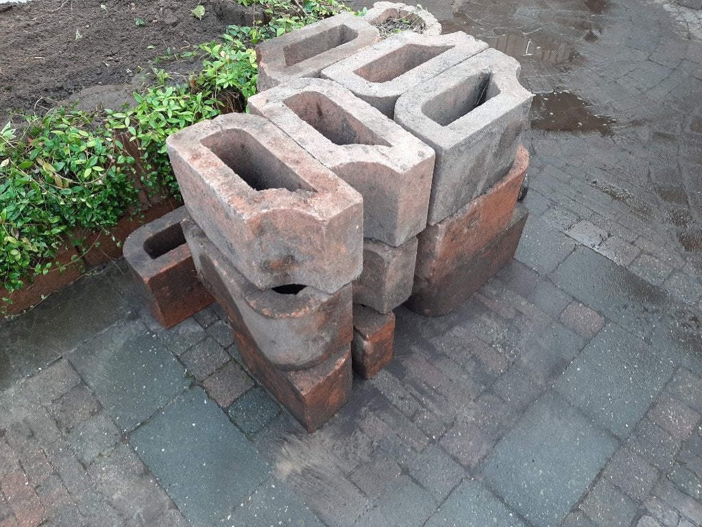 tuinstenen voor plantenborder, Ophalen, Gebruikt, Beton, Overige typen